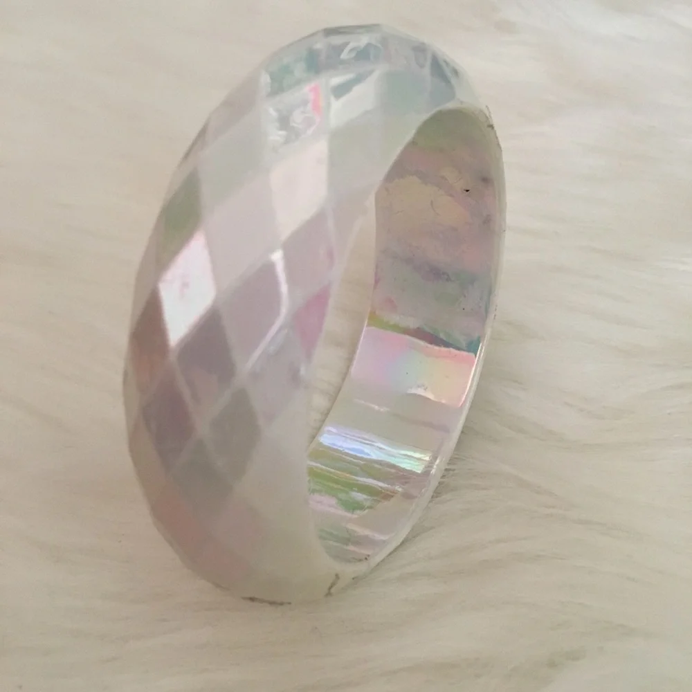 Pearlescent Cuff Bangle Bracelet
